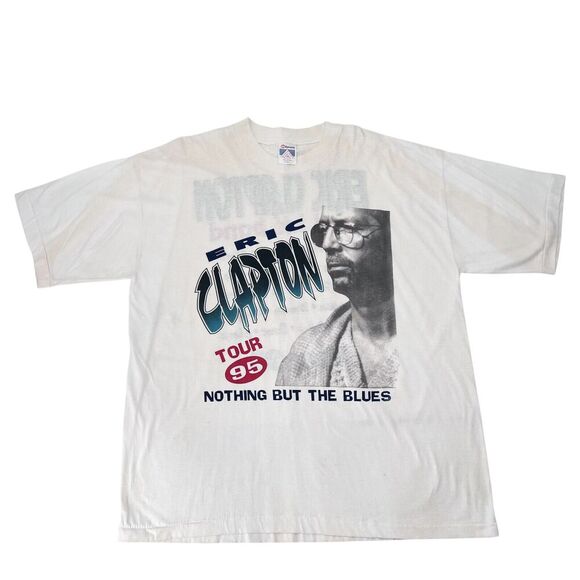 VTG 1995 Single Stitch Eric Clapton Nothing But The Blues Tour T-Shirt - Picture 1 of 12